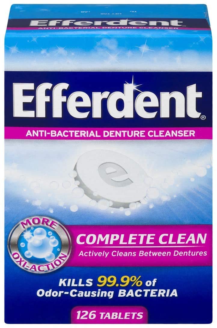 Efferdent Antibacterial Denture Cleanser, 2Pack Health