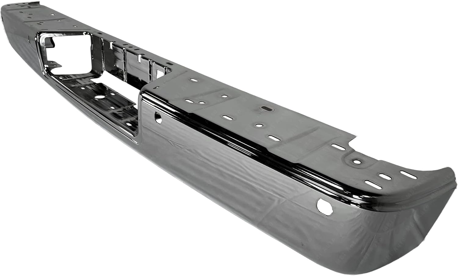 BUMPERS THAT DELIVER - Chrome, Steel Rear Step Bumper Face Bar Compatible with 2017 2018 2019 Nissan Titan w/Park Assist 17 18 19, NI1102164