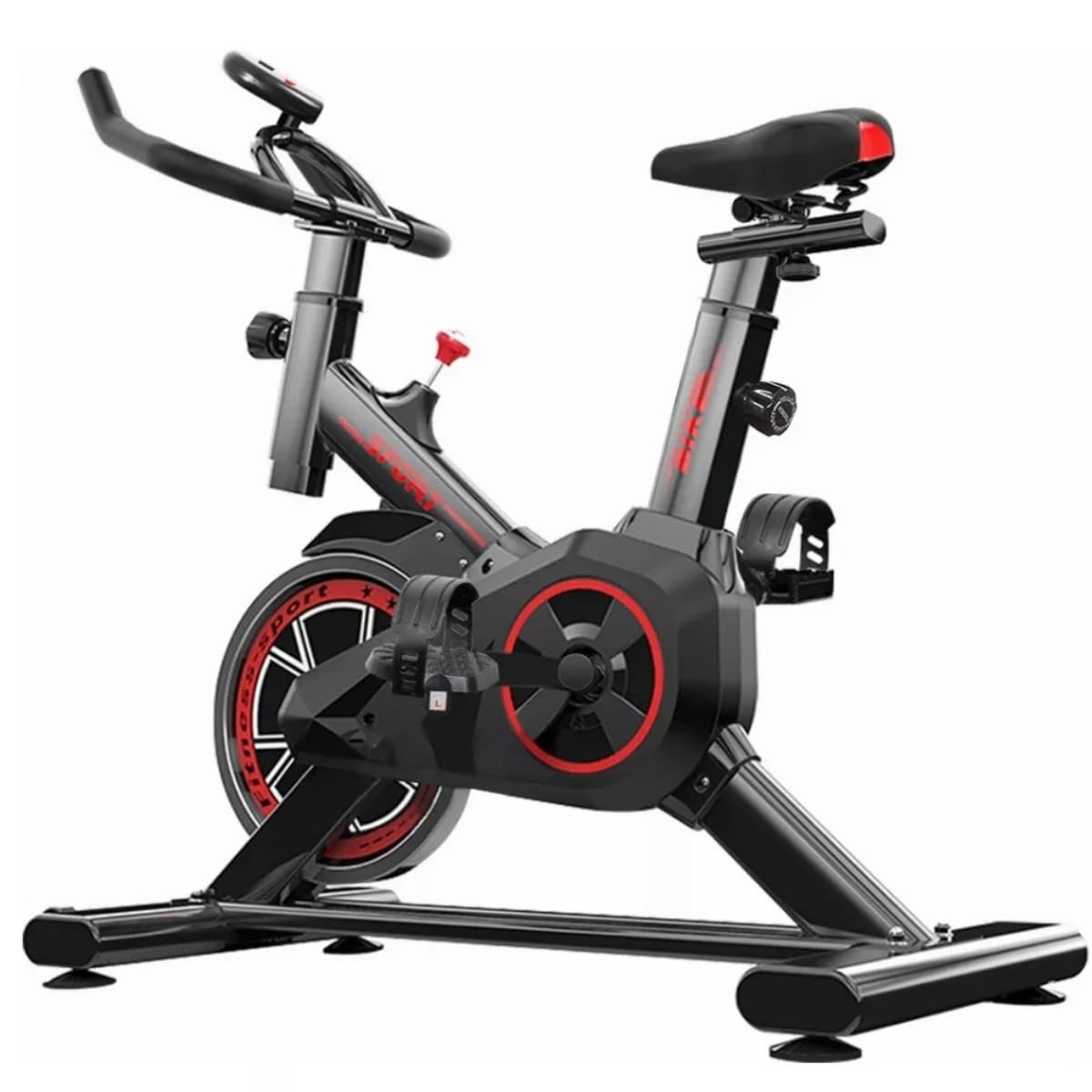 Bicicleta Ergométrica Spinning Profissional, Aço Carbono, 120kg Capacidade, Monitor Digital, Ajuste de Altura, Pedal