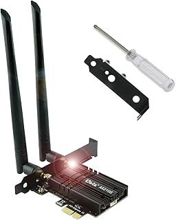 Ubit WiFi 6E AX210 PCIE WiFi Card Extends to 6GHz (6GHz/5GHz/2.4GHz),Up to 5400Mbps,BT5.2,OFDMA,MU-MIMO,Ultra-Low Latency,Support Win 10 64bit Only