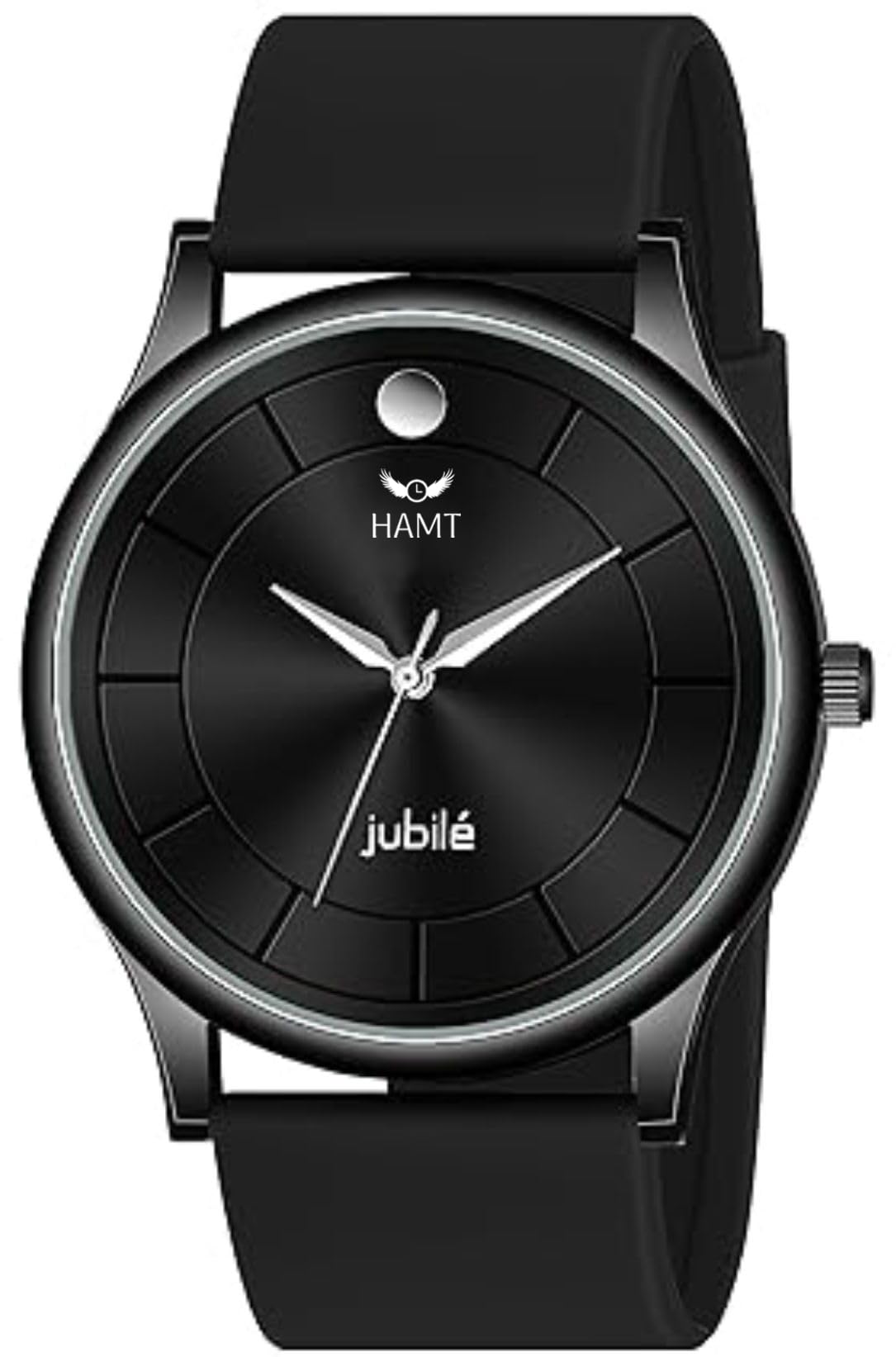 hamt Silicone Strap Round Dial Display Wrist Analog Watch For Men|Ht-Gr316 (Black) (B0C7C82XCJ) Amazon Price History, Amazon Price Tracker