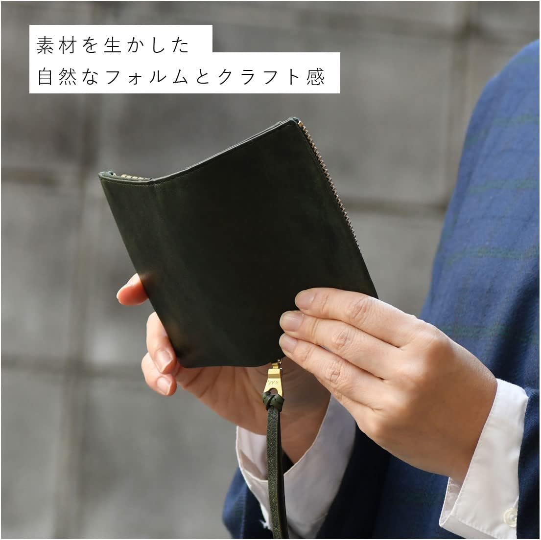 [バギーポート] マルチキーケース スマートキー対応 4連 カード収納 L字ファスナー バフレザー 袋縫い 牛革 本革 BAGGY&