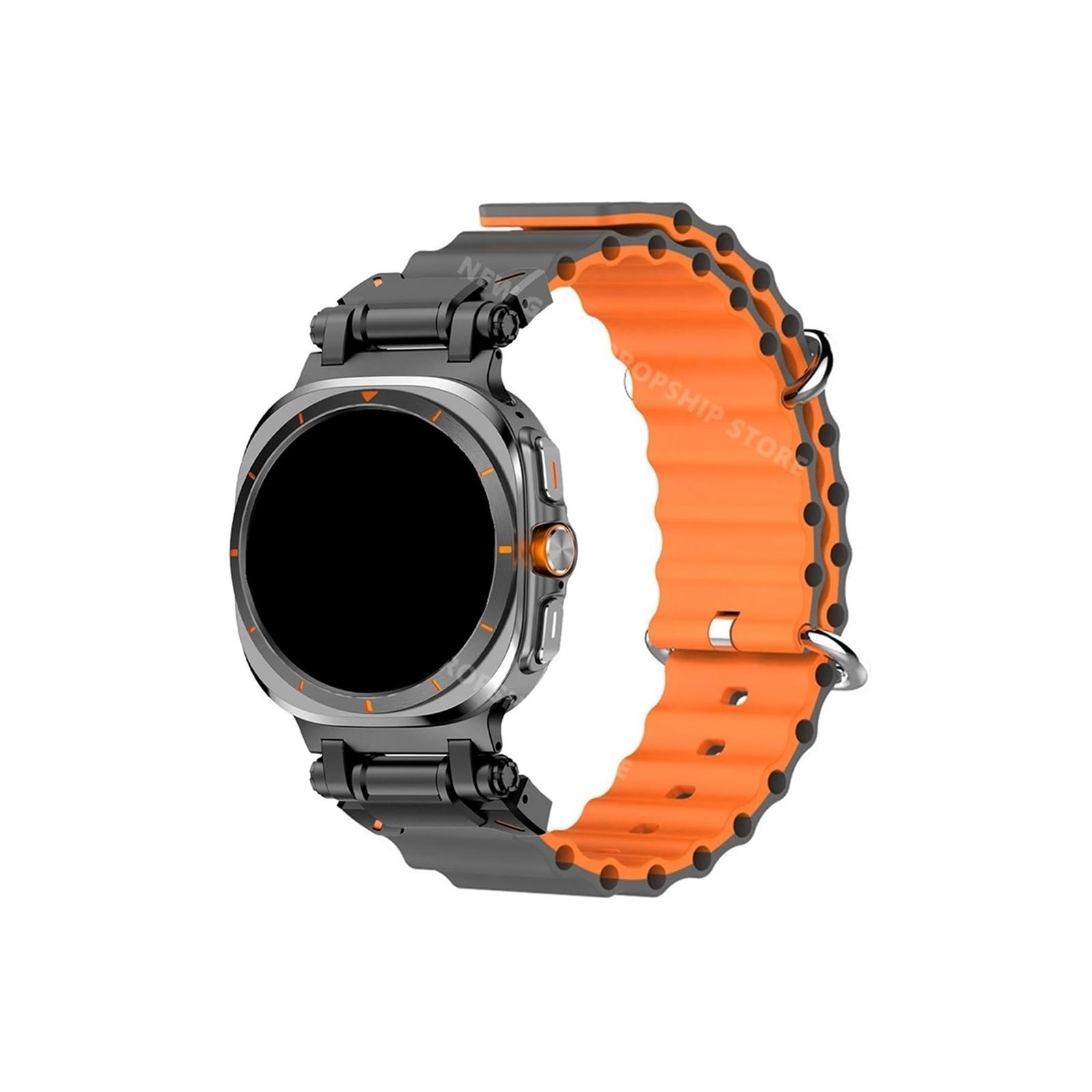 Correa de silicona Ocean Loop compatible con Samsung Galaxy Watch Ultra 47mm, correa de reloj deportivo, pulsera suave y transpirable