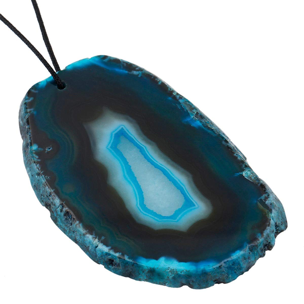 mookaitedecor 12 Stück Natürliche Geode Achat Scheiben Anhänger für Schmuckherstellung, unregelmäßige poliert Top gebohrte geschnittene Achat Platten