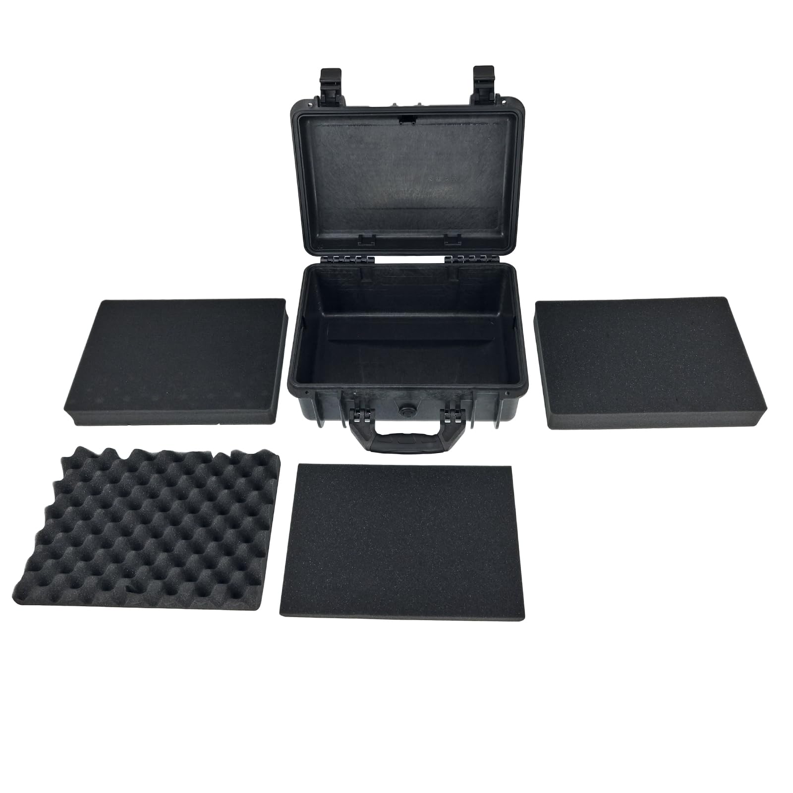 OpTacs Hartschalenkoffer wasserdicht für Pistolen und Zubehör 41x34,2x20,4cm – Stoßfest, Staubdicht, mit anpassbarem Rasterschaumstoff, abschließbar, ideal für Kurzwaffen