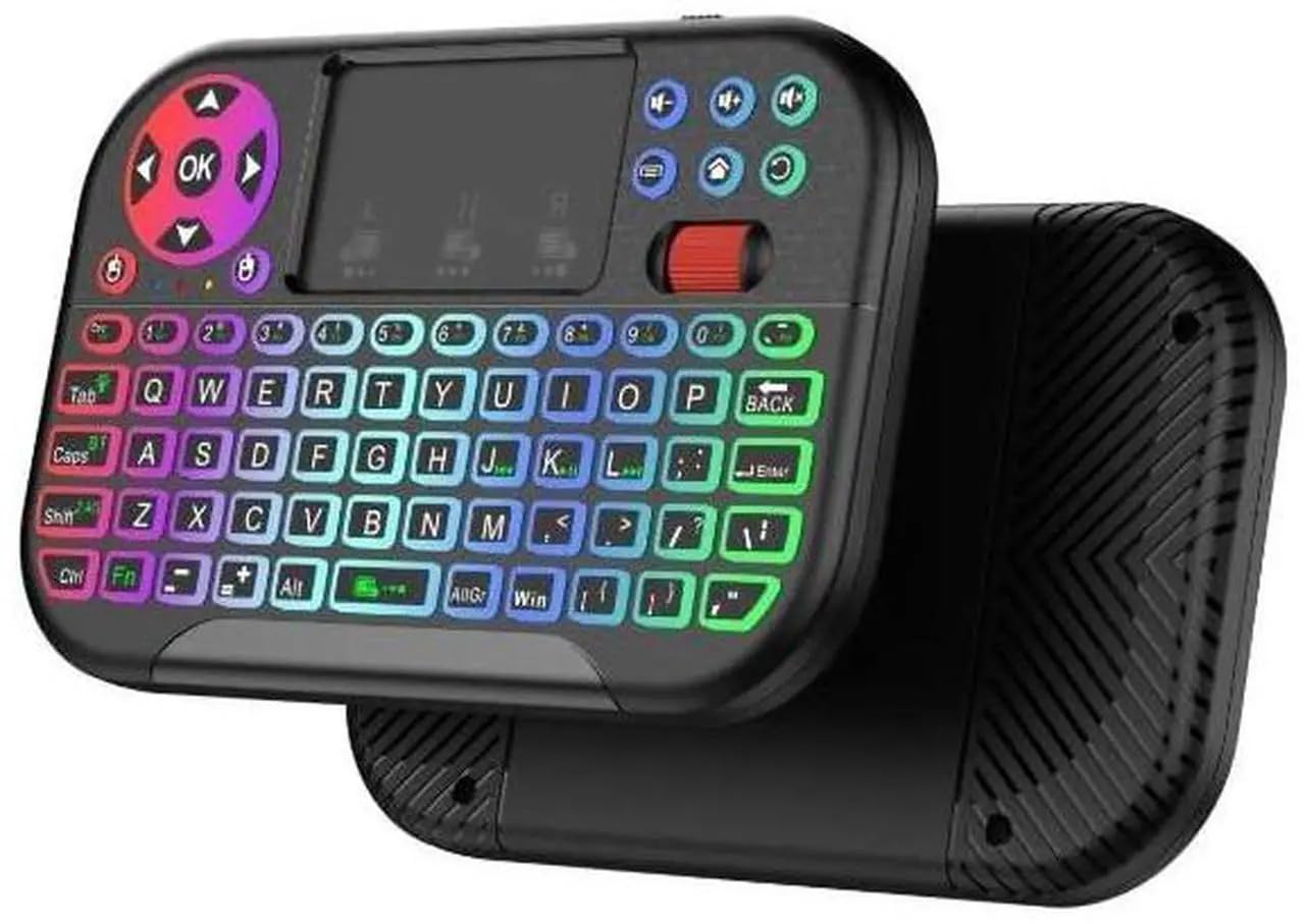 M2 Mini Wireless Keyboard with Touchpad Mouse Combo, Portable BT/2.4Ghz Mini Keyboard with 7 Colors RGB Backlit, Rechargable Battery for Android Box/Smart TV/Pad/PC, HTPC, Tablet and Windows OS-image-13