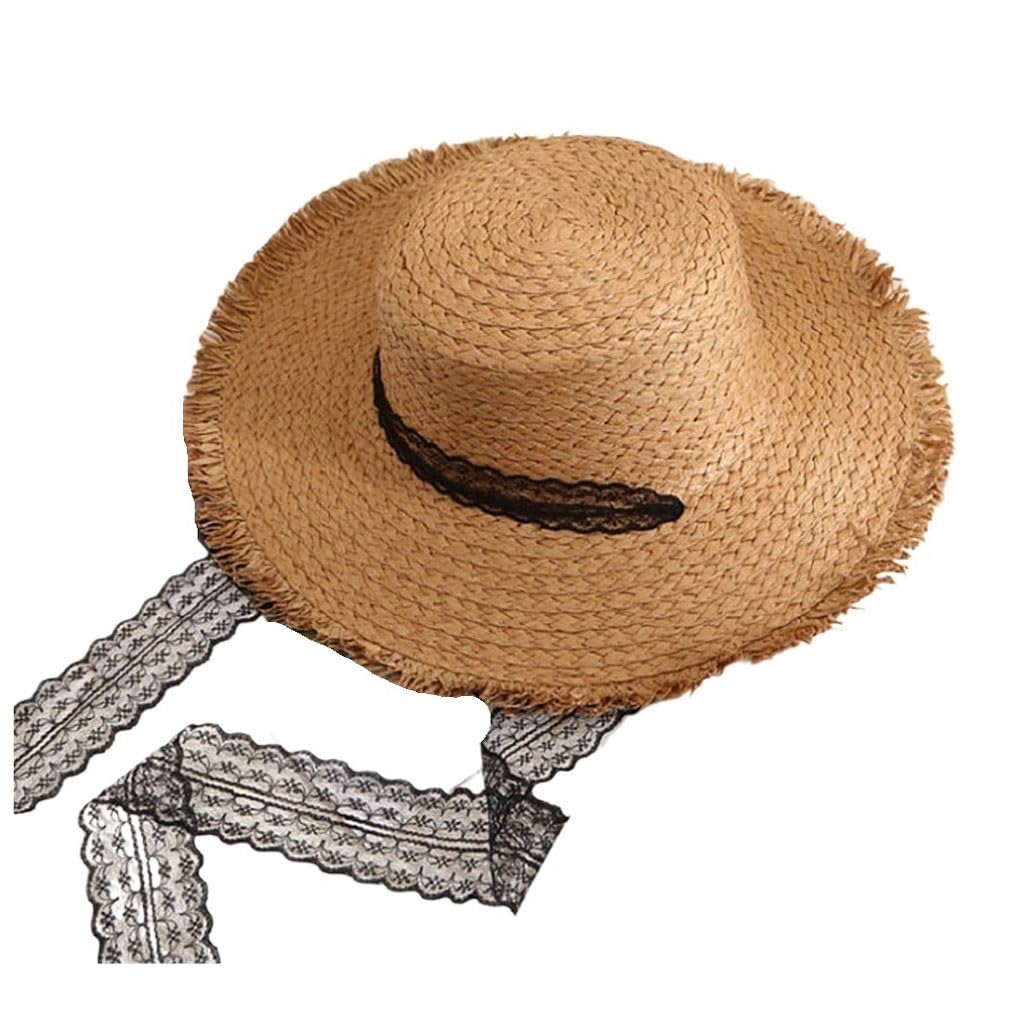 Casquette plate de soleil respirant chapeau de paille toile de jute
