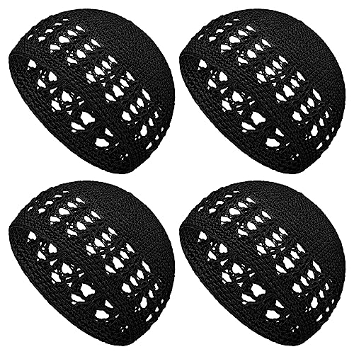 Image of Boyiee Kufi Hat for Men Muslim Knit Kufi Cap Crochet Beanie Skull Beanie African Hat for Men Women