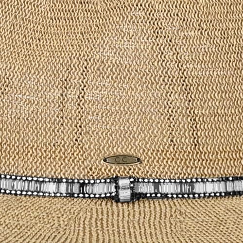 Sombrero Panama con detalle de pedrería miniatura 6