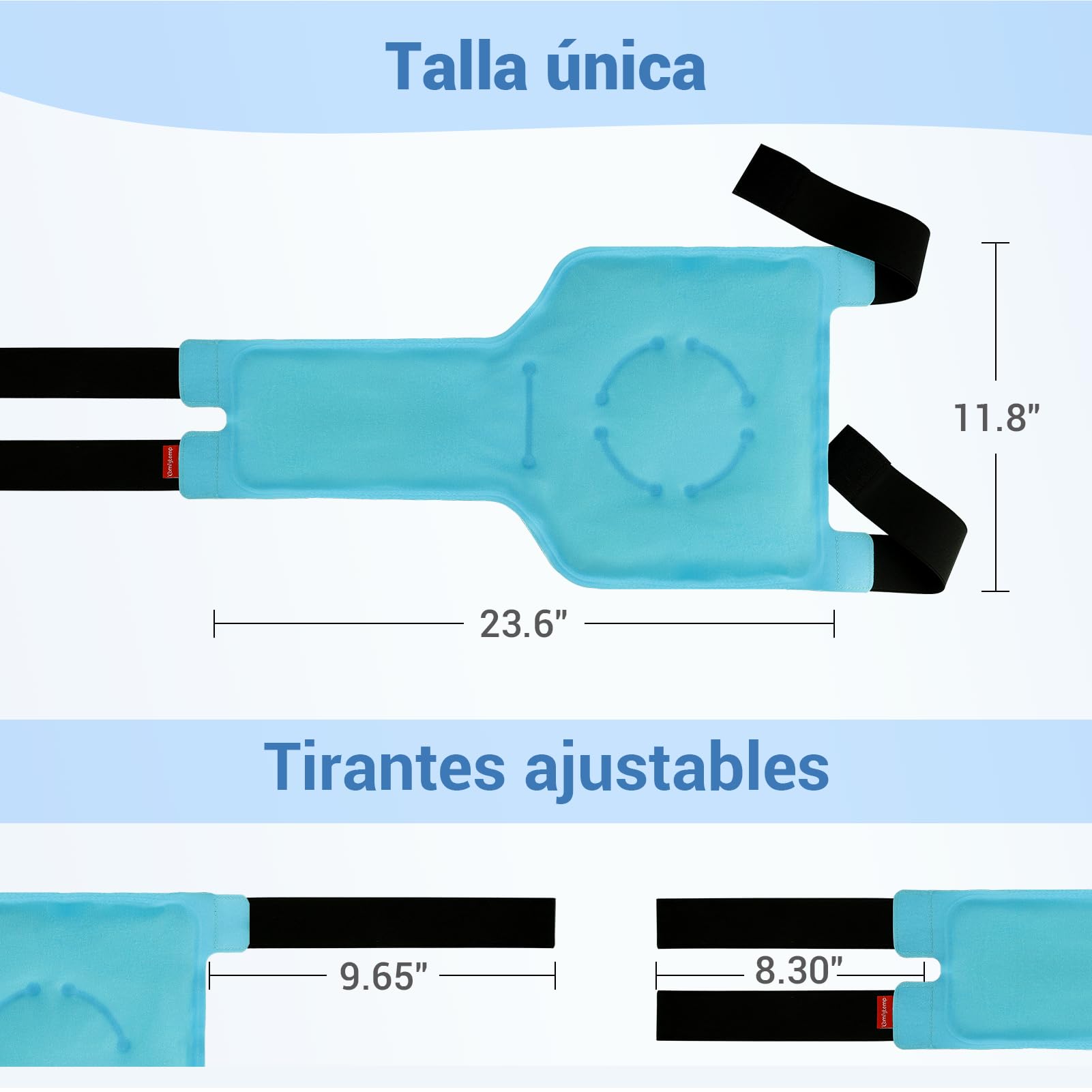 Comfytemp Bolsa de Hielo para Aliviar el Dolor de Rodilla, Bolsa Gel Frio Reutilizables, Terapia de Frío o Calor, para Lesiones en La Rodillas, Contusione, Hinchazón, Cirugía de Reemplazo de Rodilla
