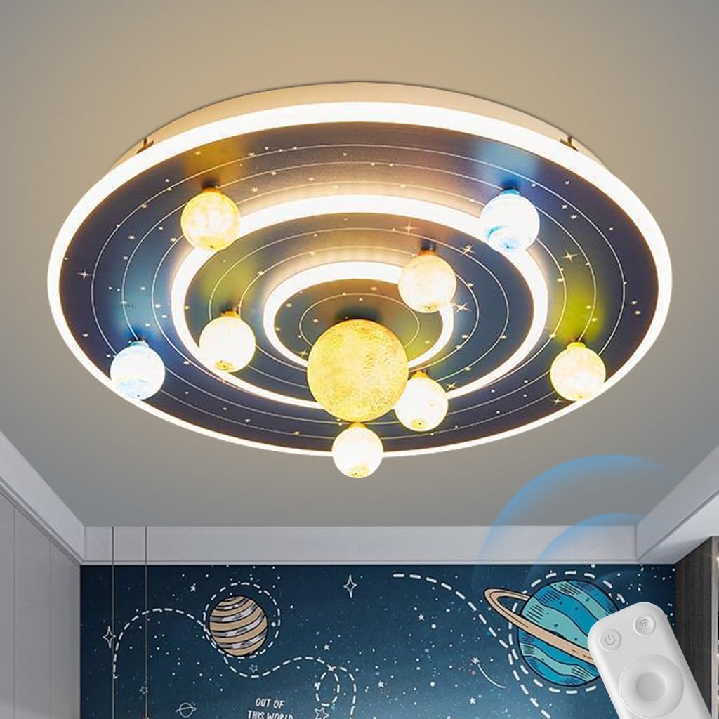 Plafonnier LED Design Arc-en-ciel Et Nuage – Télécommande, 3 Couleurs, 48W, Pour Chambre D'enfant