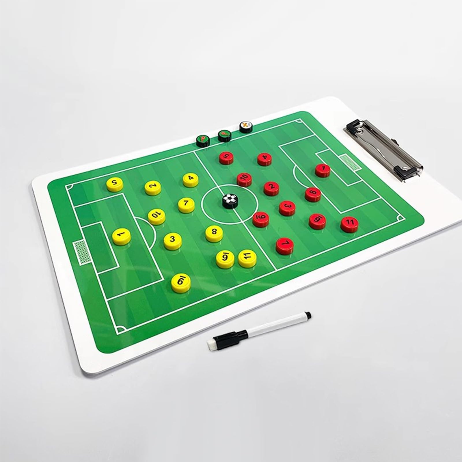 Pizarra Tactica Futbol Entrenador, Pizarra Magnetica Futbol Tablero Táctico Portátil, Pizarra de Estrategia de DiseñO de Borrado en Seco Doble Cara,con Bolígrafo y Marcador Magnético