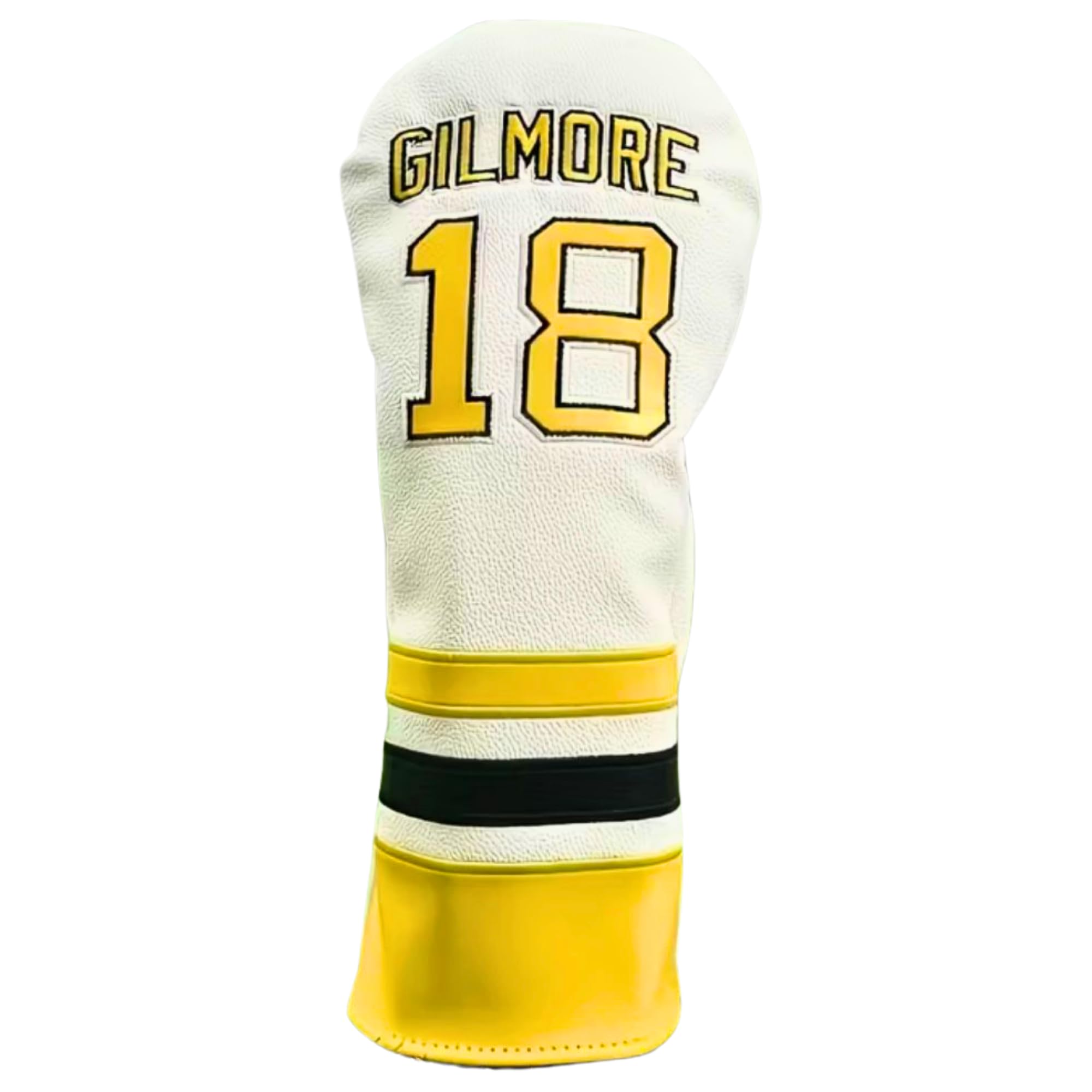 Happy Gilmore Housse de protection pour tête de conducteur de golf Syren en cuir synthétique de qualité supérieure avec fermeture magnétique Jaune