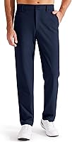 Libin Men's Stretch Golf Pants Classic Fit Flat Front Lightweight Casual Dress Pants 29" 31" 33" Inseam with Pockets