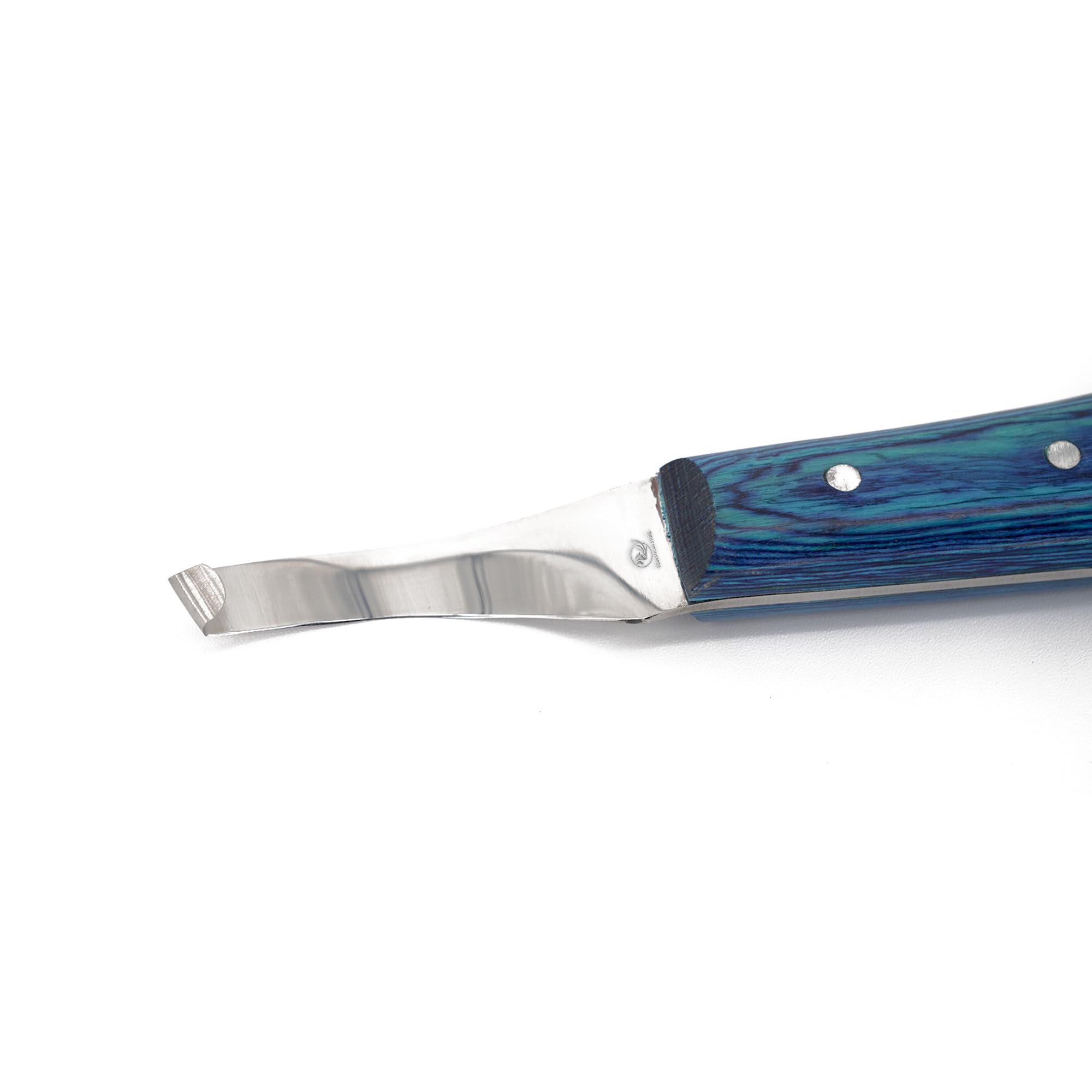 EQUESTRIAN STORE Double-Edged J2 Stainless Steel Hoof Trimming Loop Knife with Sheet Handle - Versatile Farrier Tool for Horse & Cow Hoof Care, Ideal for Farriers & Horse Owners. (FLK-08) (HKR-1R)