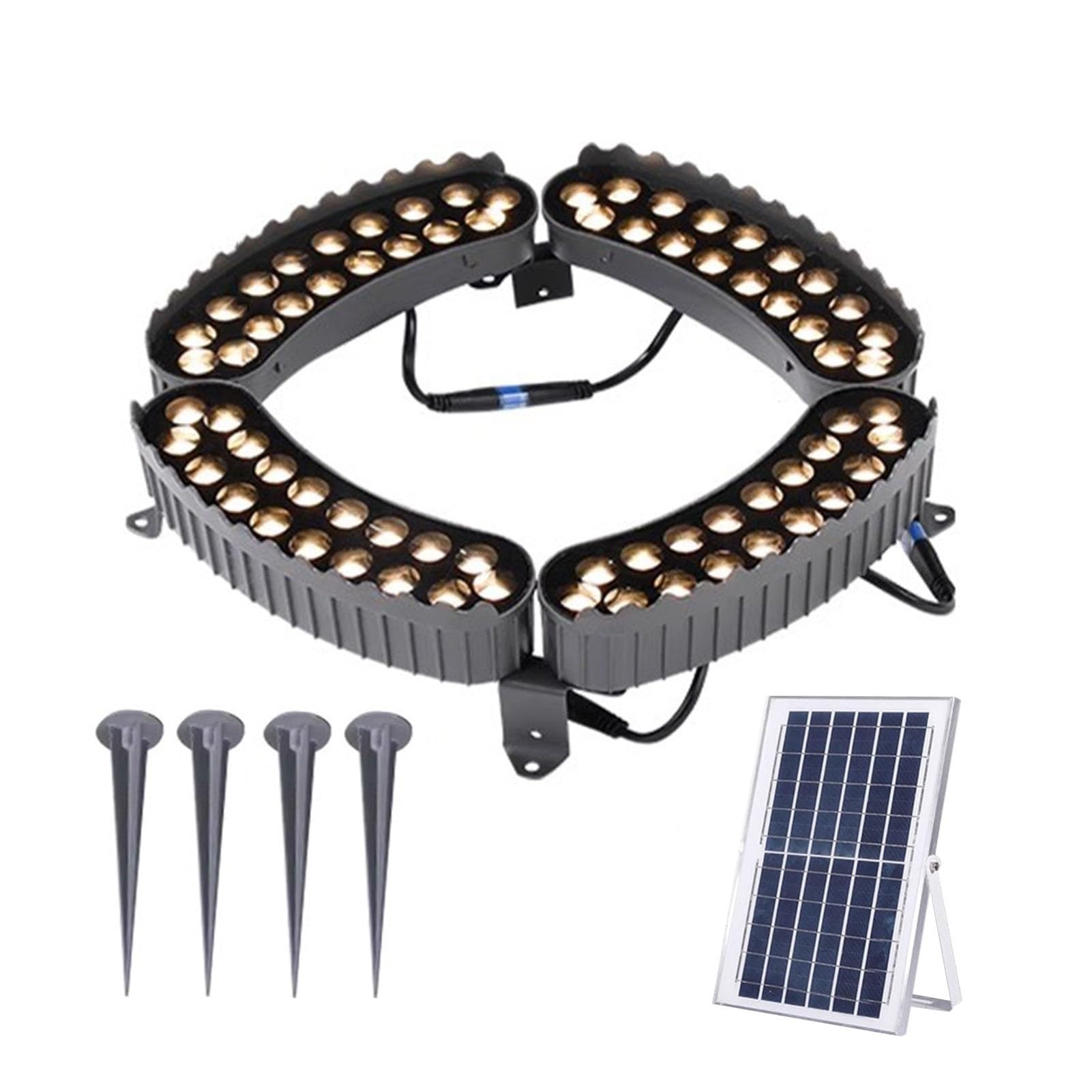 Luce calda per albero ad anello solare, faretto paesaggistico DC24V