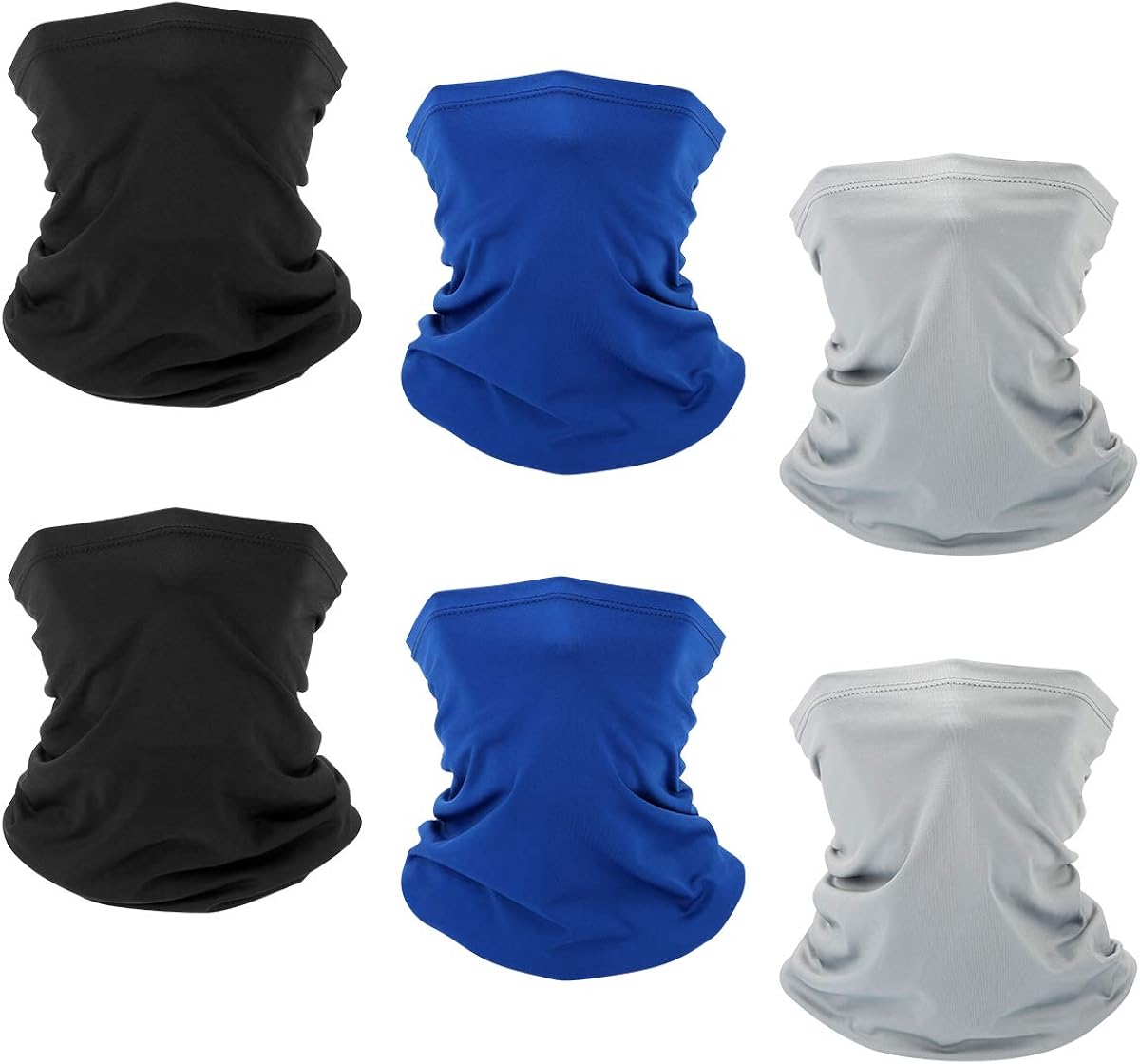 Sun Face Mask Neck Gaiter Windproof Scarf (Color 4(6 PCS)) at  Men’s Clothing store