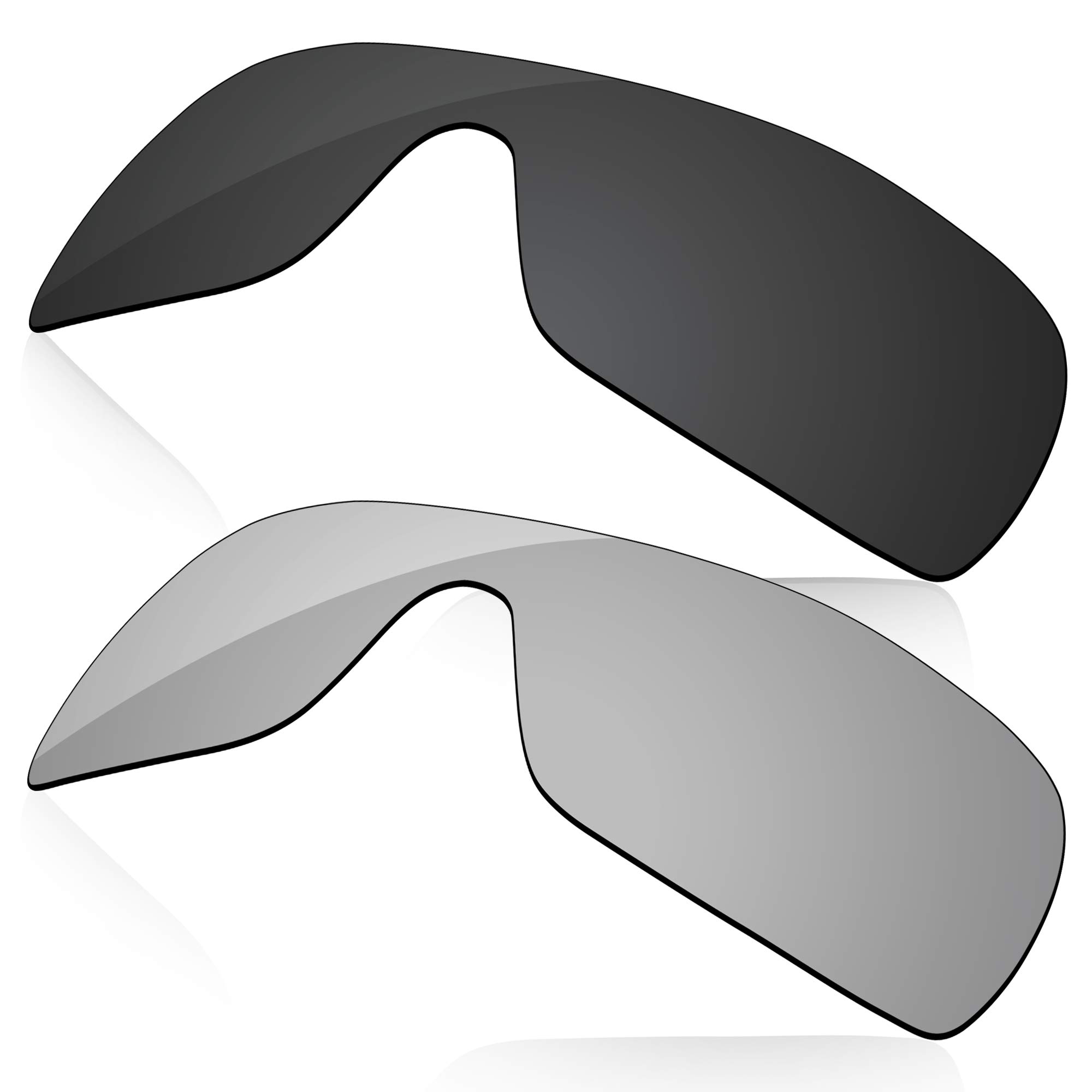 Lenzreborn Men's Dark Black + Silver Grey Polarized Lens Replacet For Oakley Offshoot Oo9190 Sunglass - Dark Black+Silver Grey