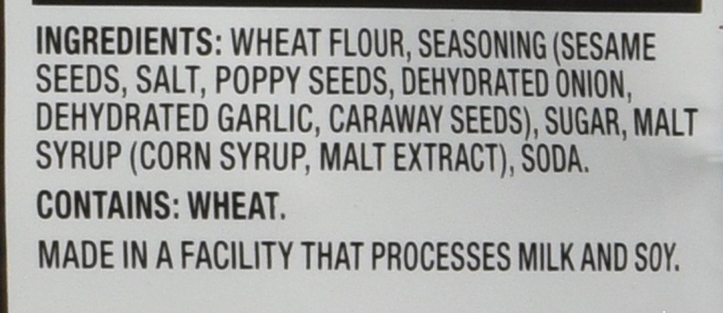 Snack Factory Pretzel Crisps Everything 7.2 Ounce Pack of 6