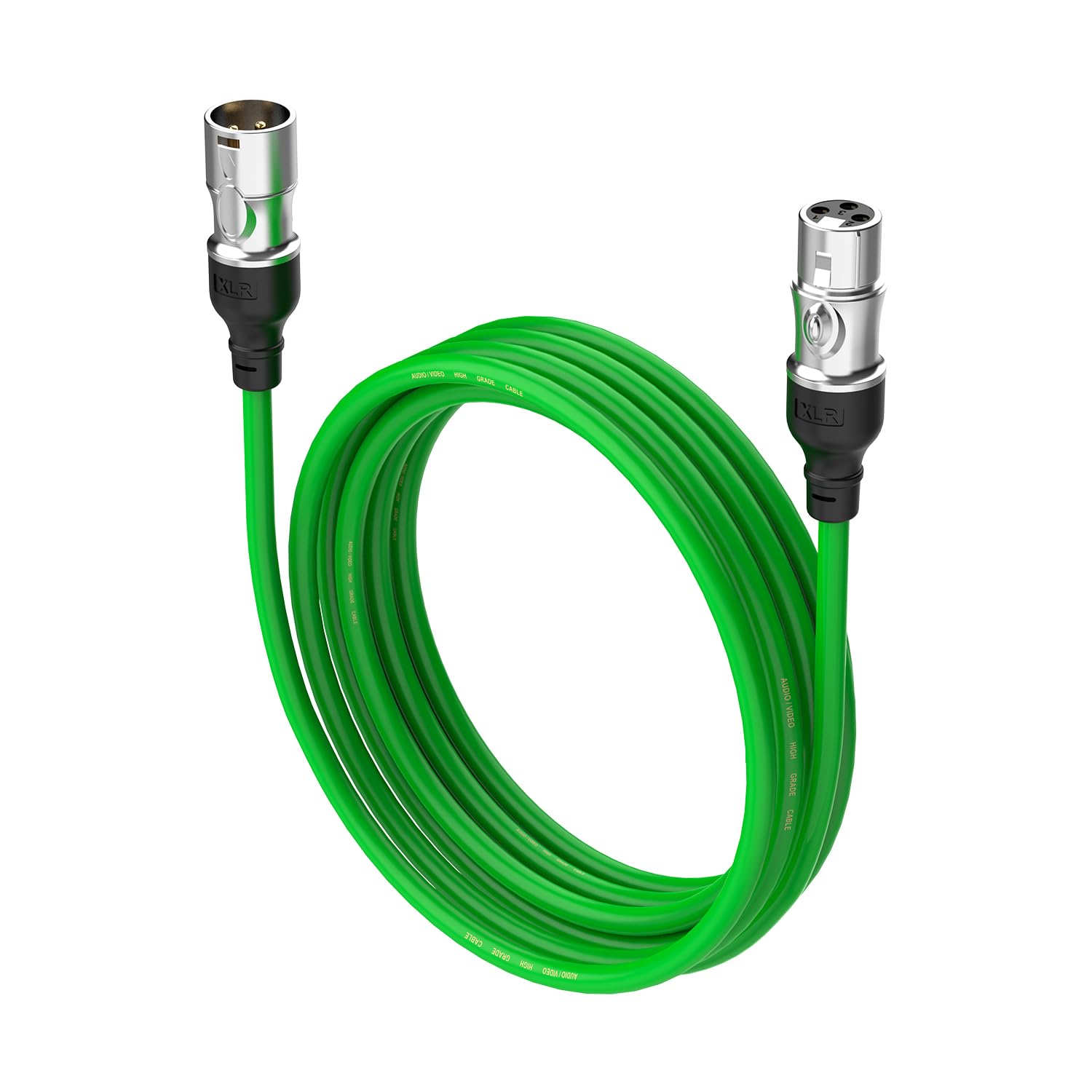 XLR 4,5 m Kabel, 4 Stück, Stecker auf Buchse, vergoldet, 3-polig, Mikrofonkabel für Aufnahmestudio, Lautsprecher, Heimpodecast, Aufnahmestudios