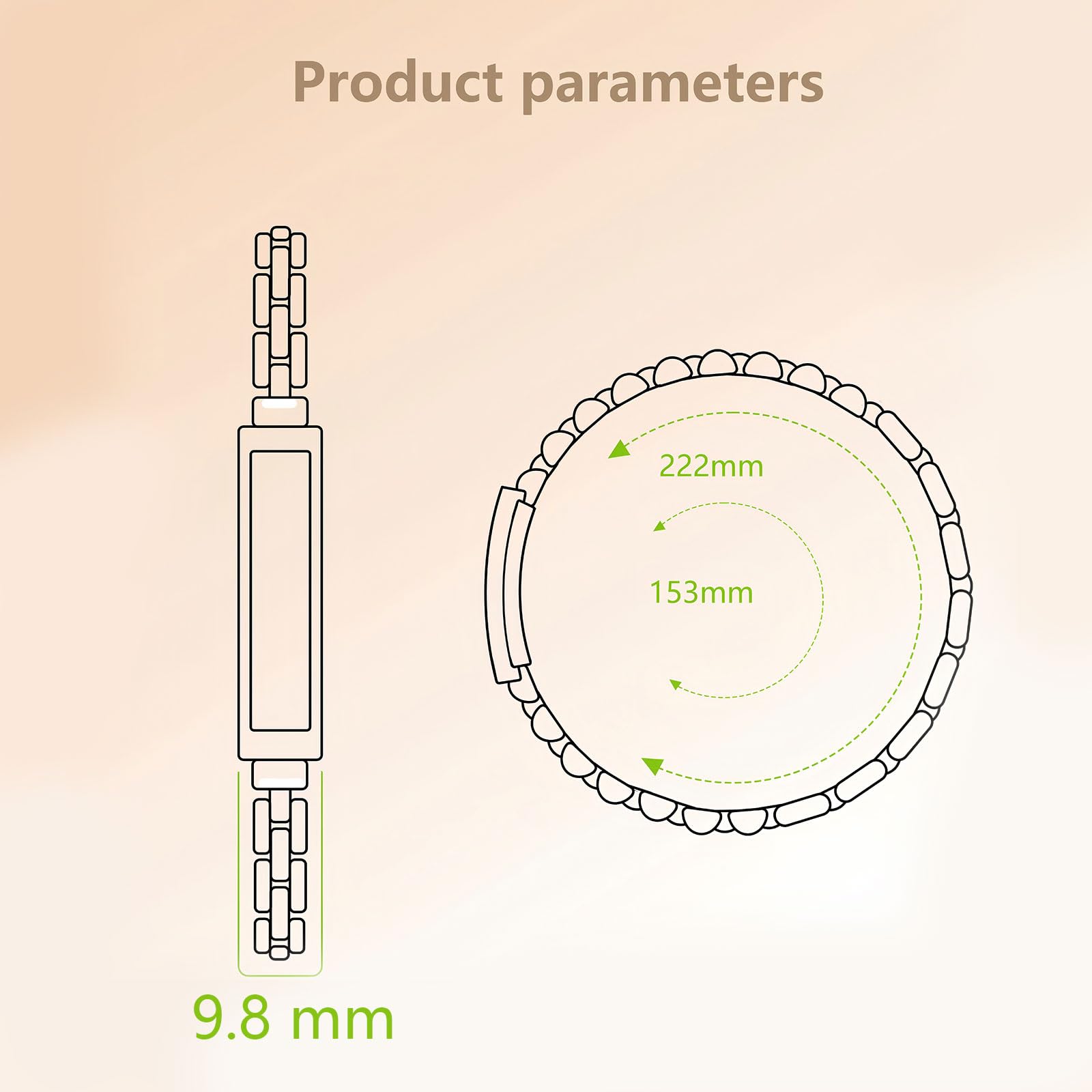 findtime Bracelet intelligent pour femme, suivi d'activité, étanche IP68, podomètre, suivi du sommeil, compteur de calories, moniteur de fréquence cardiaque, chaîne Cuba fine, design doré