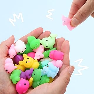 72 pcs Super Mini Mochi Squishy Toys, Kawaii Cute Cool Mochi Squishies Animals Bulk Squishy Fidget Toys Party Favors for Kids 3-5 4- 8 8-12 Birthday Gifts for Boys Girls Classroom Prize Christmas