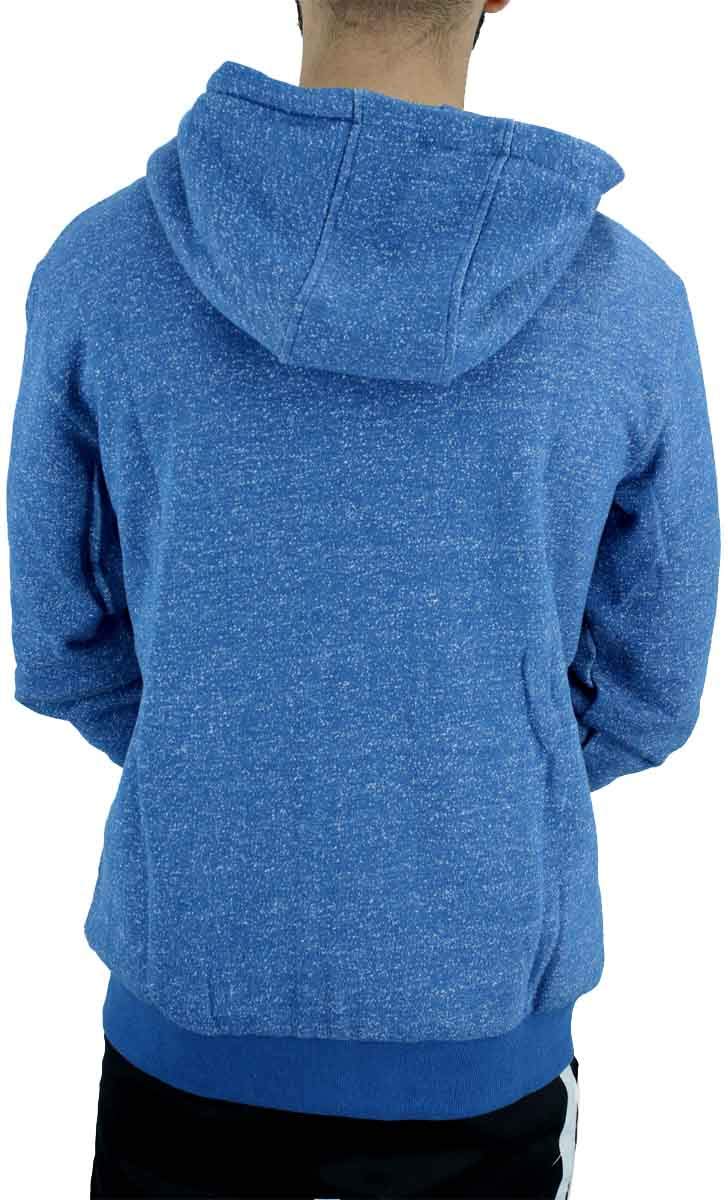 YLD Męska designerska bawełniana bluza z kapturem i zamkiem błyskawicznym płatek śniegu, niebieska