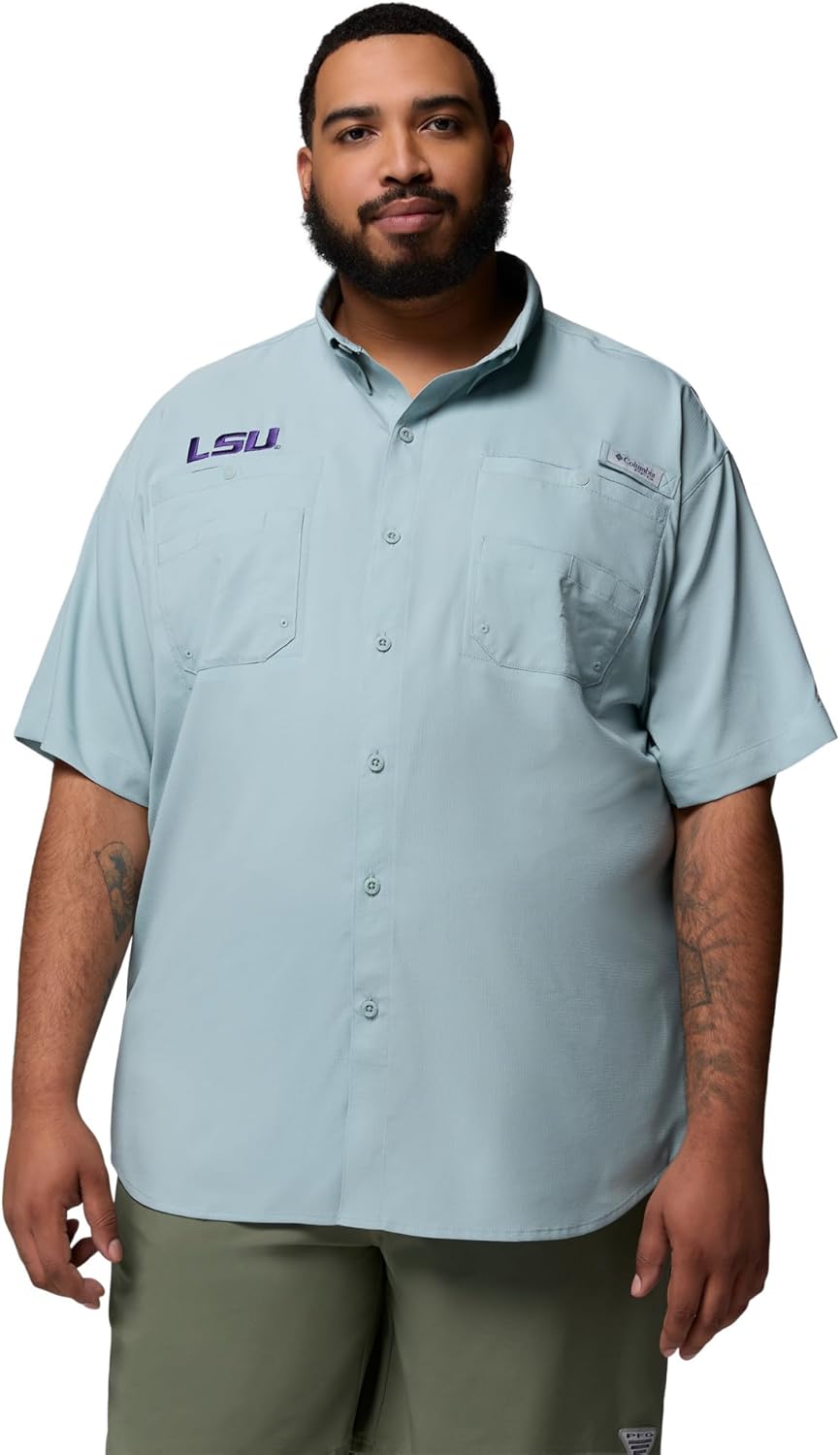 Columbia Mens Collegiate Tamiami Short Sleeve Shirt