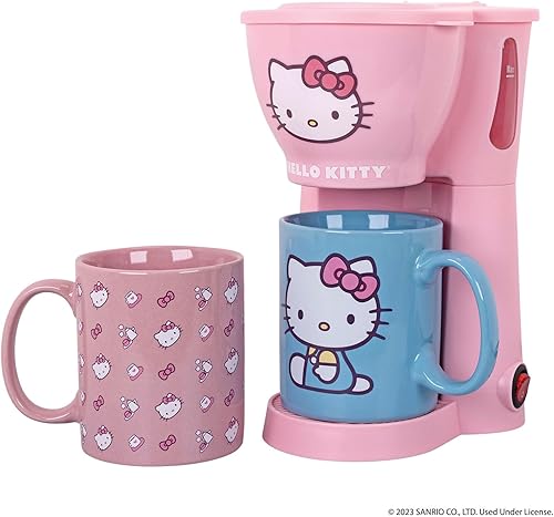 Miniatura 6 de Uncanny Brands Juego de regalo de cafetera Hello Kitty con 2 tazas
