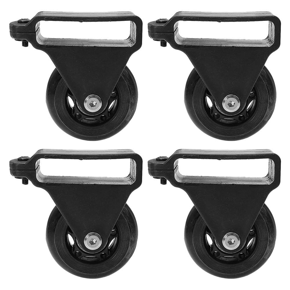 4Pcs Telescopic Ladder Wheels, Aluminum Alloy Balance Pulley for Easy Mobility and Stability, Ladder Accessories for Home and Outdoor Use (3.34X3.14X1.37Inch)
