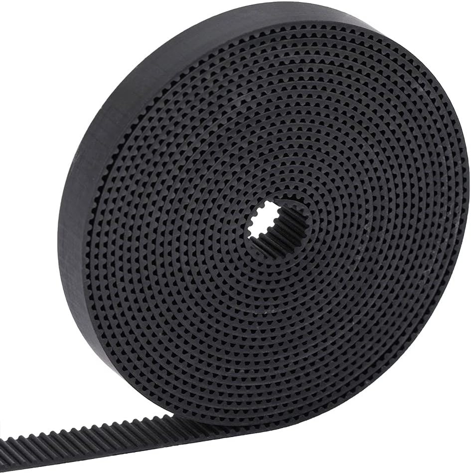ASHATA 3D Printer Timing Belt 2GT 10mm Width,1M/ 2M/ / 5M/ 10M Toothed Belt GT2 3D Printer Timing Belt Pulley,10mm Width 2GT Rubber Synchronous Timing Belt for 3D Printer ()