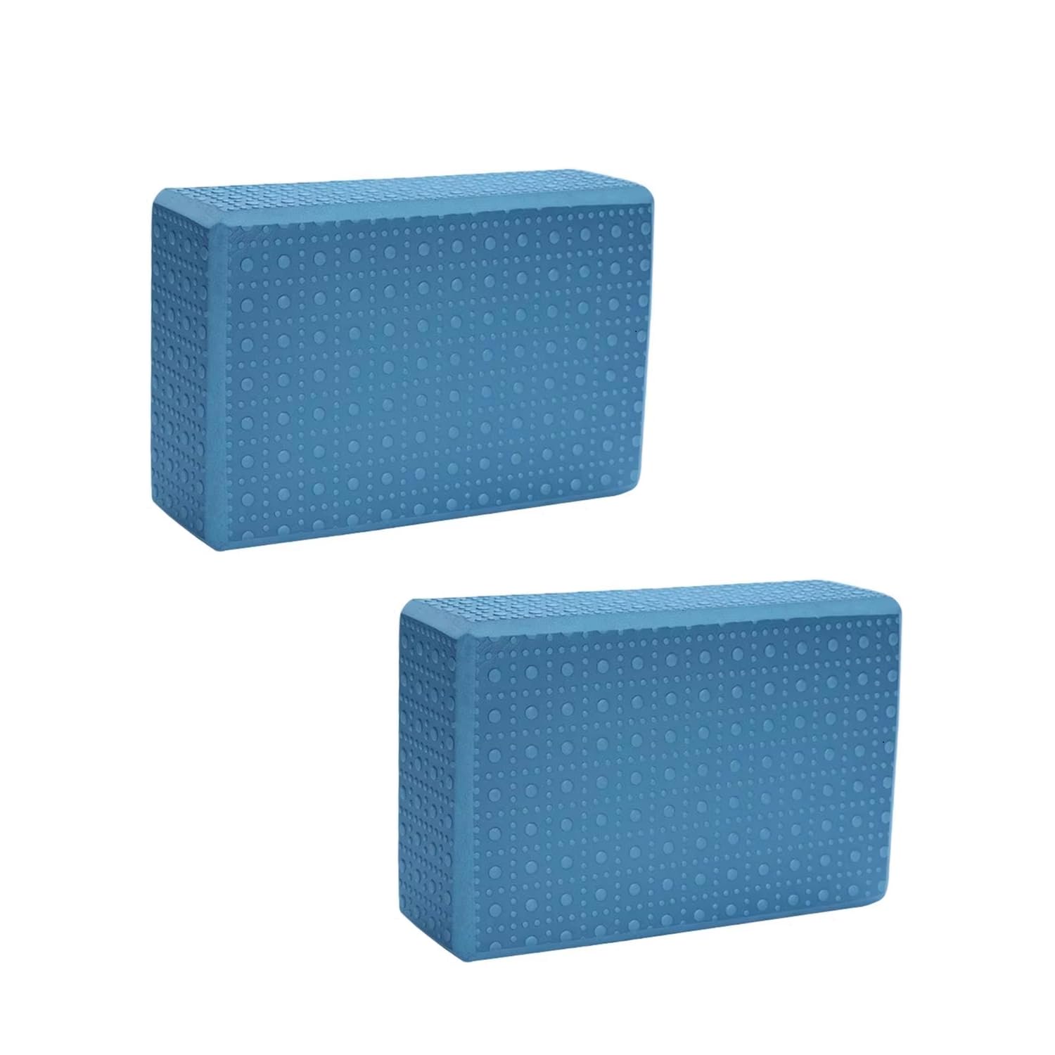 Shopping Mart Exercise Blocks Set Of 2 For Working Out Flexible Workout Block Dotted Texture Yoga Brick Portable Yoga Training Blocks Yoga Accessories For Home (Blue, Medium)-image-13