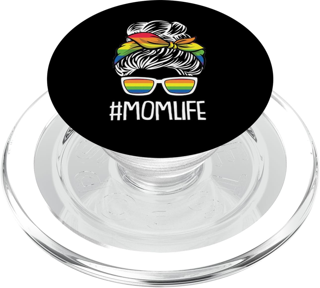Mom-Life Mothers-Day Gay Pride LGBT-Q Ally Proud Mama Mommy PopSockets MagSafe PopGrip for iPhone