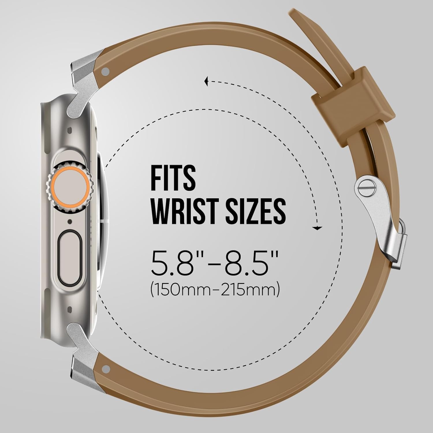 Suitisbest Sport Band for Apple Watch Ultra 2/Ultra Bands 49mm 46mm 45mm 44mm 42mm(Series 3), Wide Rugged 316L Stainless Steel Connector Durable Silicone Band for iWatch Ultra 11 10 9 8 7 6 5 4 3 SE - Image 6