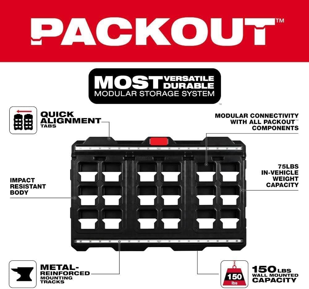 for Milwaukee.d PACKOUT Large Wall Plate + TPT Premium cart