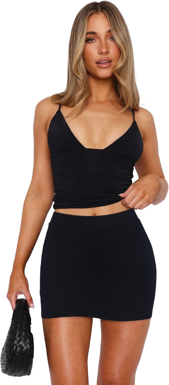 Womens Mini Skorts Sexy Mid-Waisted Pencil Bodycon Short Skirts with Side Split 2026 - Image 2