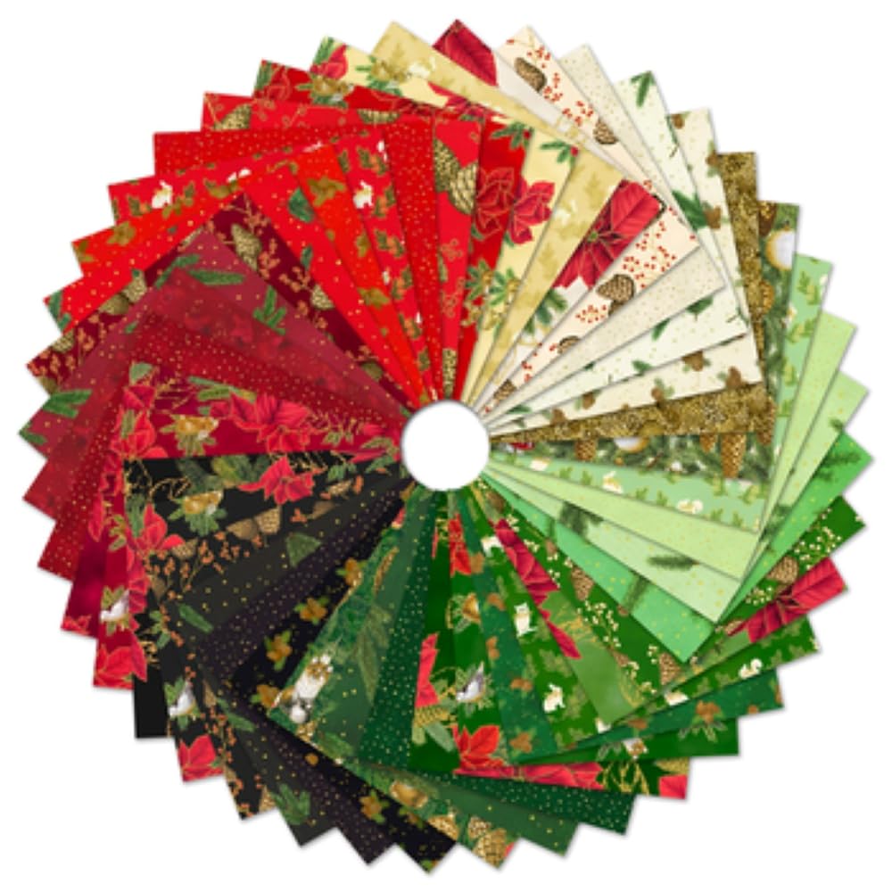 Holiday Flourish Forest Glen Holiday 42 10-inch Squares Layer Cake Robert Kaufman TEN-1479-42