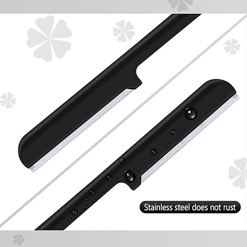 Miniatura 3 de 10 piezas de maquinilla de afeitar de cejas para mujer, afeitadora facial, moldeador de cejas, herramienta de modelado con cubierta (negro, blanco)