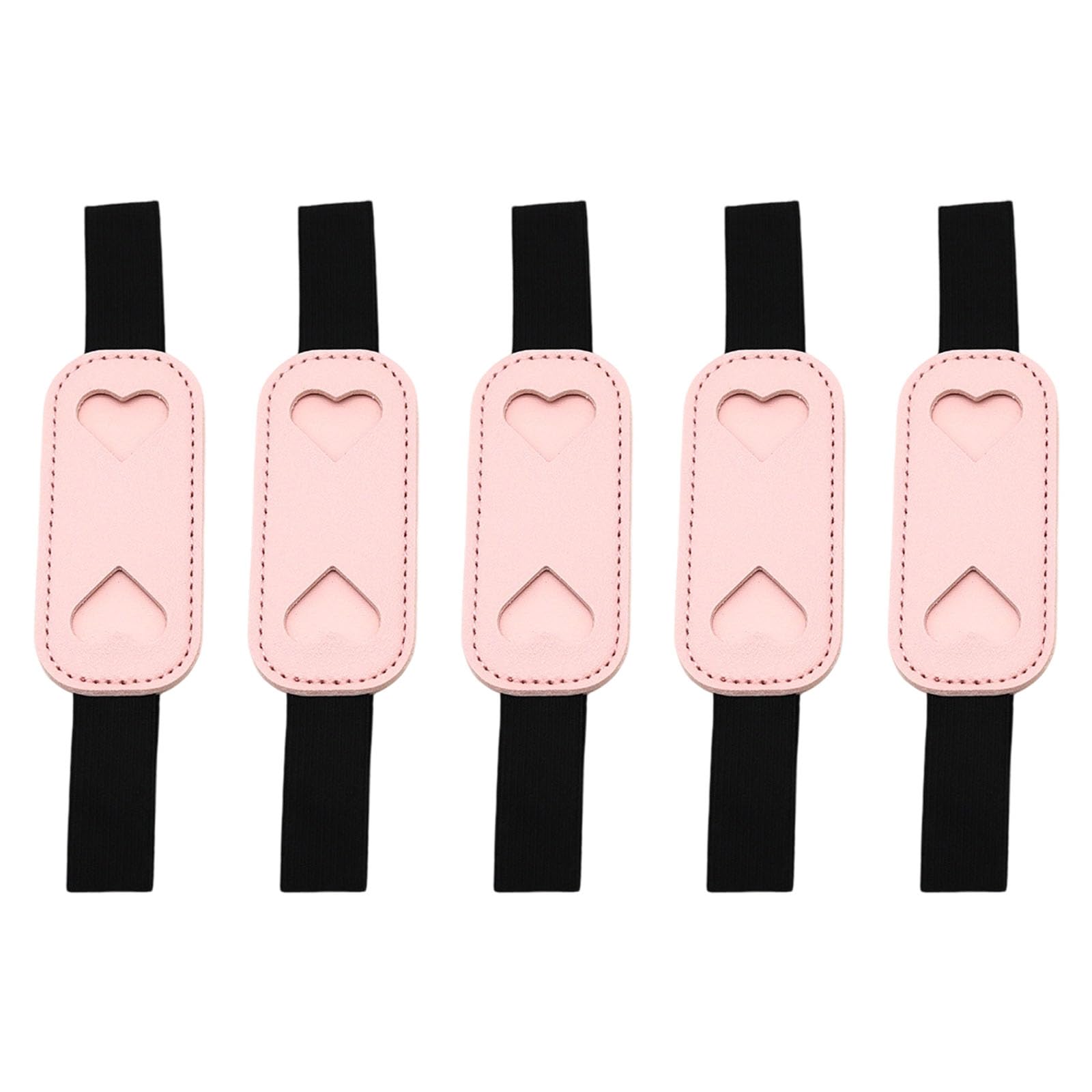 HANCLE 5Pcs Leather Pencil Case with Adjustable Elastic Bands Notebook Pencil Sleeve Pen Pouches for Hardcover Journal Folder Notebook Accessory Pen Clip