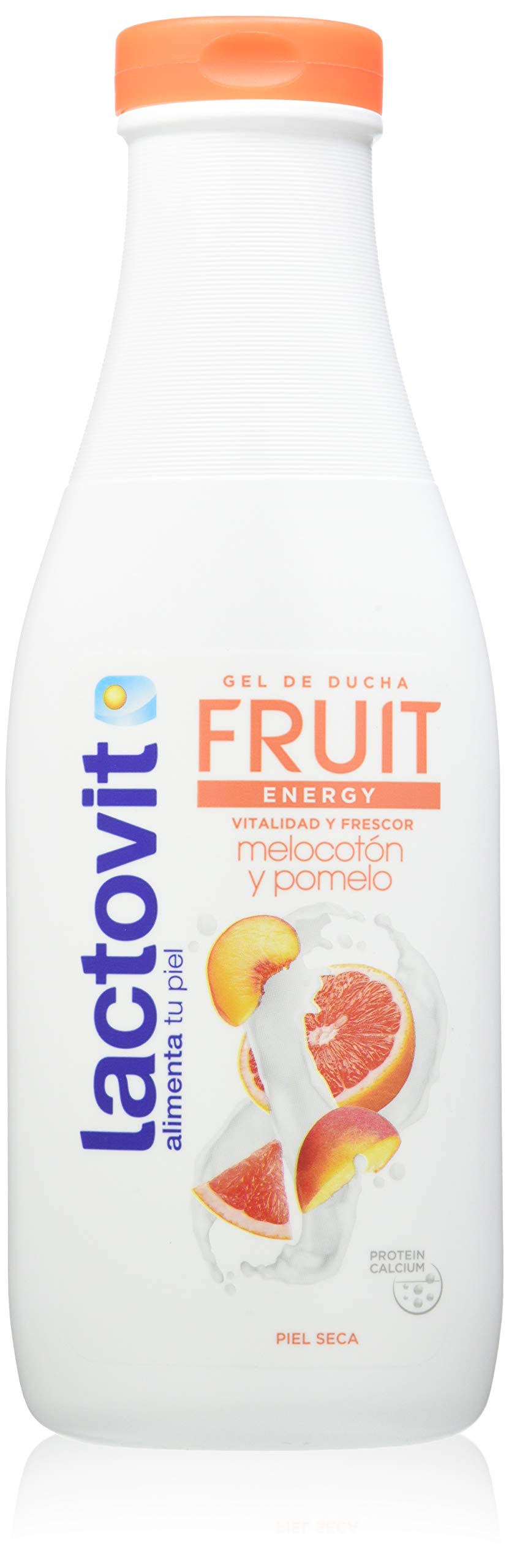 Lactovit - Gel de Ducha Hidratante Fruit Energy Vitalidad y Frescor con Melocotón y Pomelo, para Piel Seca - 600 ml