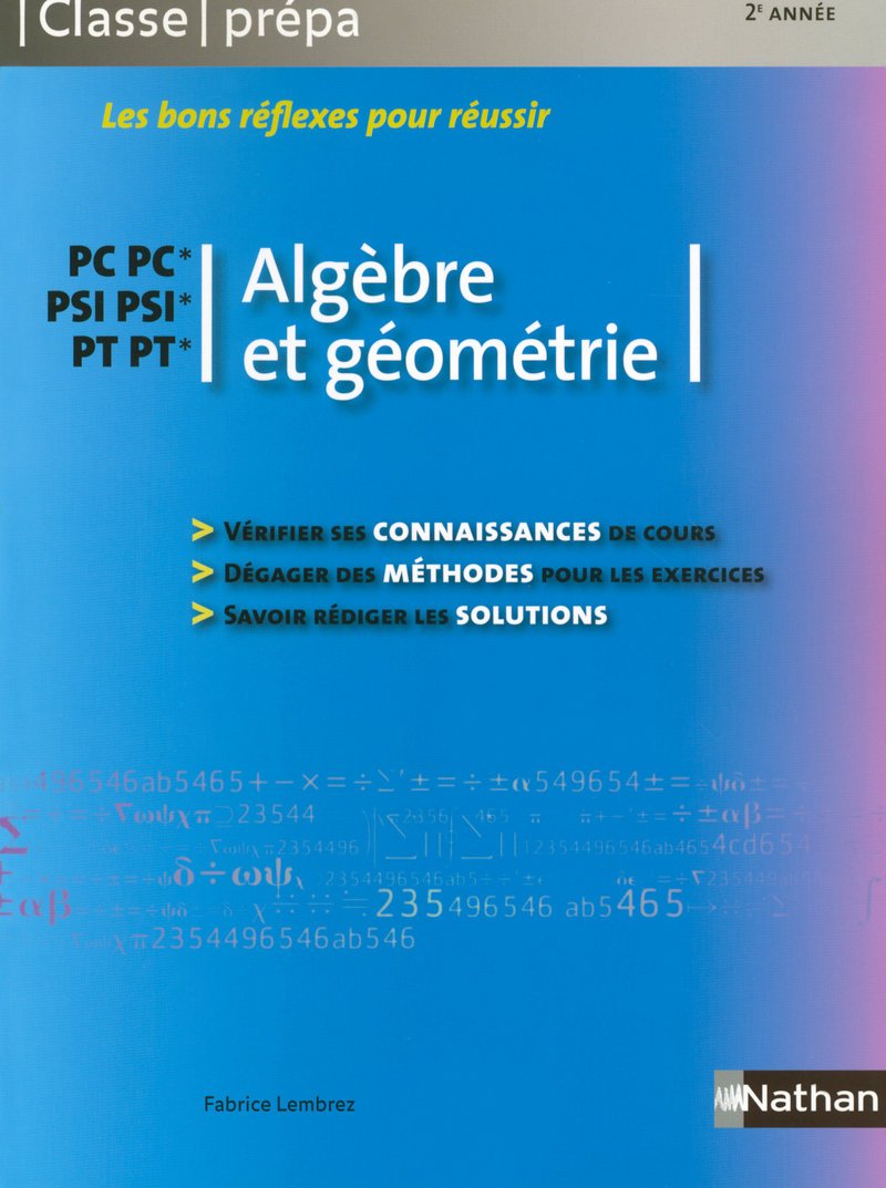 Algèbre et géométrie - PC-PC* PSI-PSI* PT-PT*