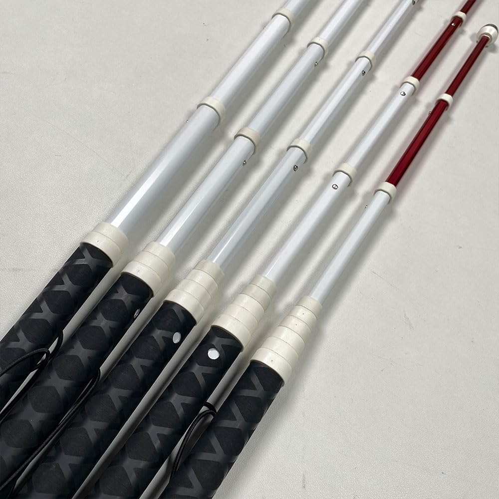 Aluminum Mobility Telescoping White Cane for Vision Impaired and Blind People Stick Walking White Cane