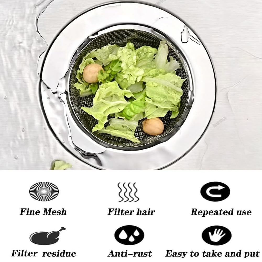 FYACCD Drain Strainer, Sink Strainer, Kitchen Sink Strainer, Drain Strainer Shower Hair Catcher Bathtub Drain Cover for Bathroom and Kitchen 2