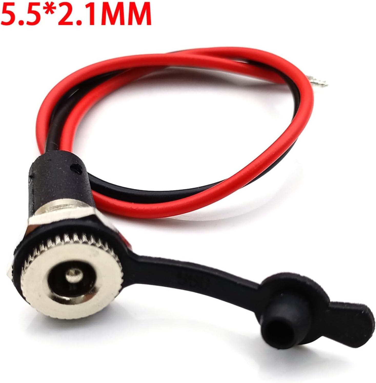 10pcs 10A Waterproof 5.5 x 2.1 2.5 mm 5521/5525 DC Power Socket Female Jack Panel Mount Solder Connector Adapter with Nut Snap(5.5-2.1)