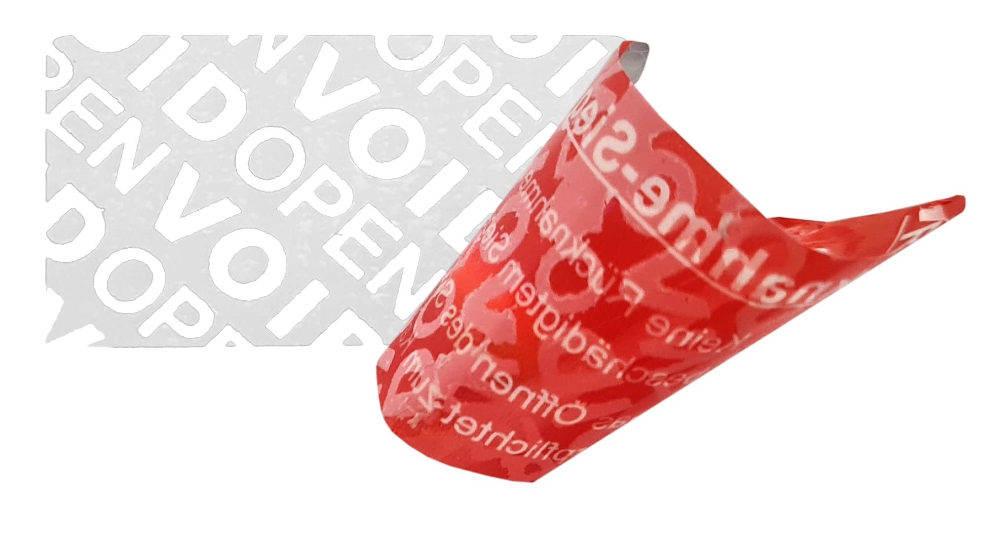 1200 pezzi – Sigilli di ritiro 48 x 25 mm rosso – Sigillo di sicurezza, sigillo di qualità, etichette di sicurezza, etichette autoadesive, etichette per sigilli