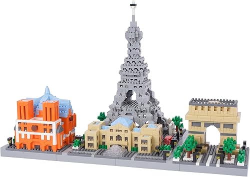 Miniatura 8 de Geniteen Mini bloques de construcción mundialmente famosos universidad modelo arquitectónico micro mini bloque conjunto 5379 PCS