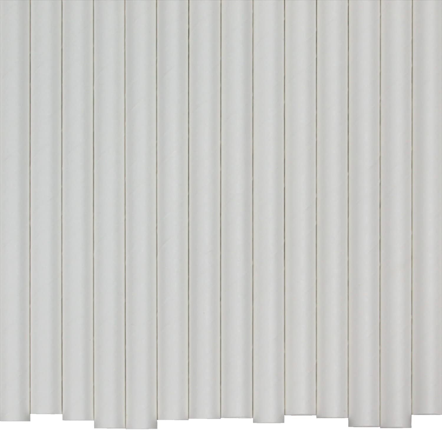 White Paper Straws (10mm x 200mm) - Pack Size 200 - Made in Britain - Biodegradable/Eco-Friendly/Highly Durable/Food Safe/Ideal for Milkshakes & Smoothies
