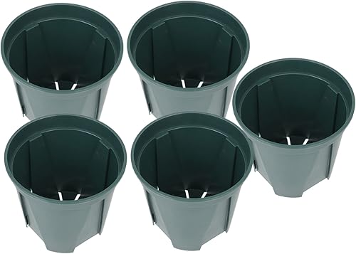 MUSISALY Macetas de plástico para exteriores, maceta de patata, decoración marrón, maceta de plástico, macetas de plástico, agujeros de drenaje,