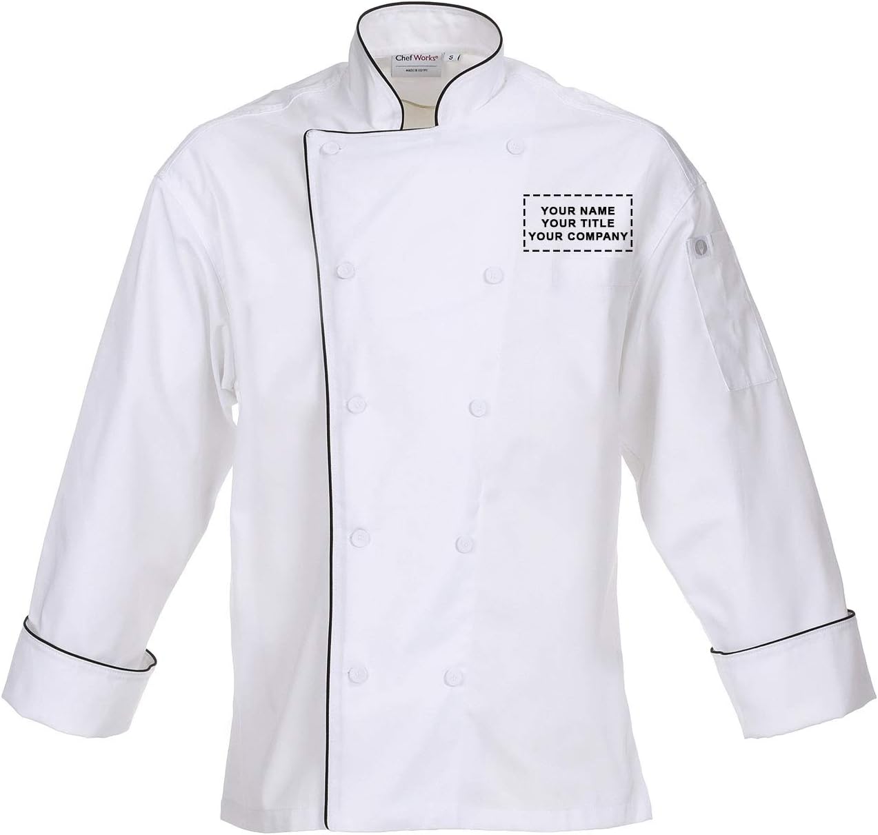Chef Works Personalized Mens Sicily Executive Chef Coat