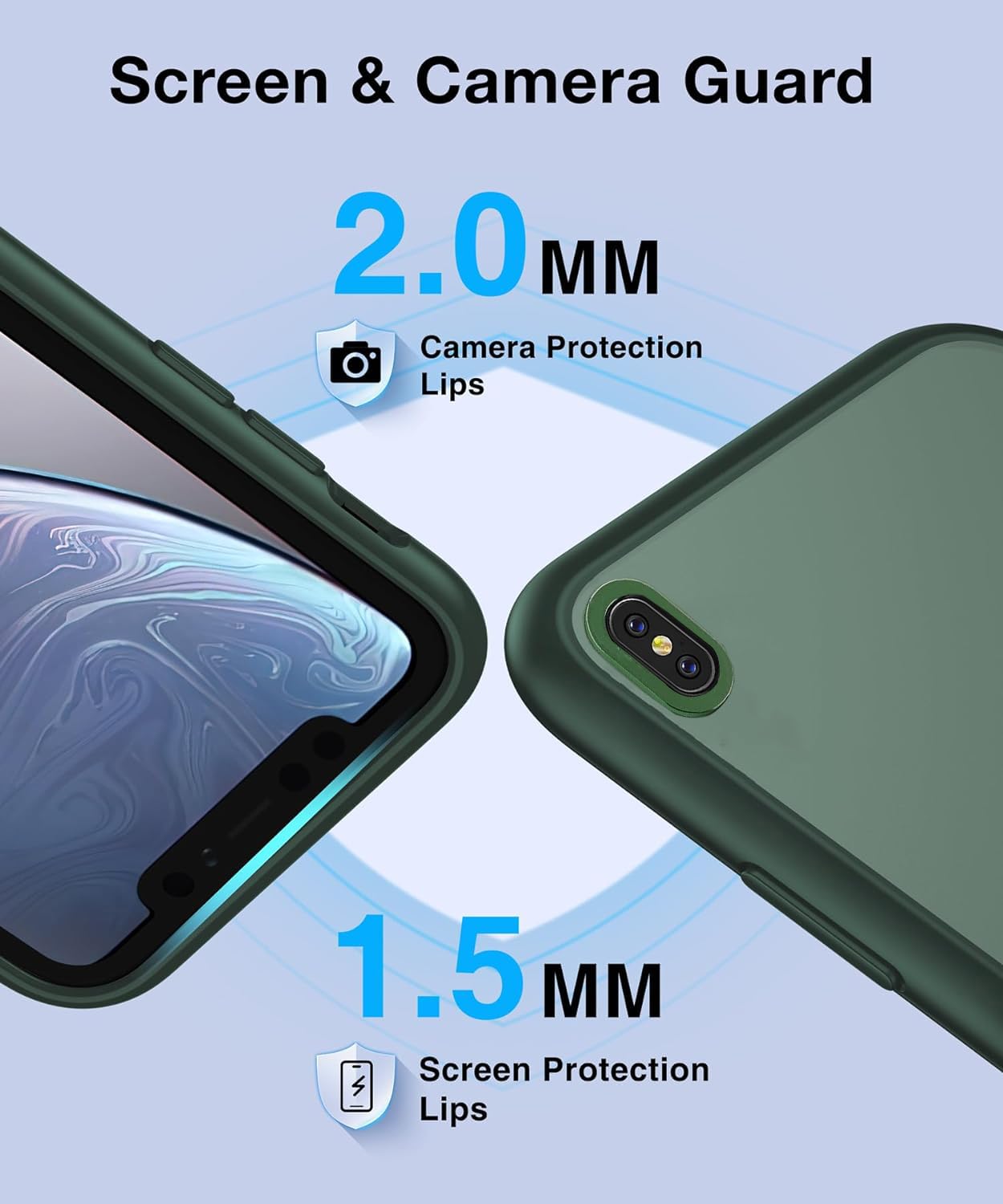 ROUMAYMAY MagSafe Hülle Für IPhone X/XS – Matt-transparent, Stoßfest, Magnetisch, In Grün